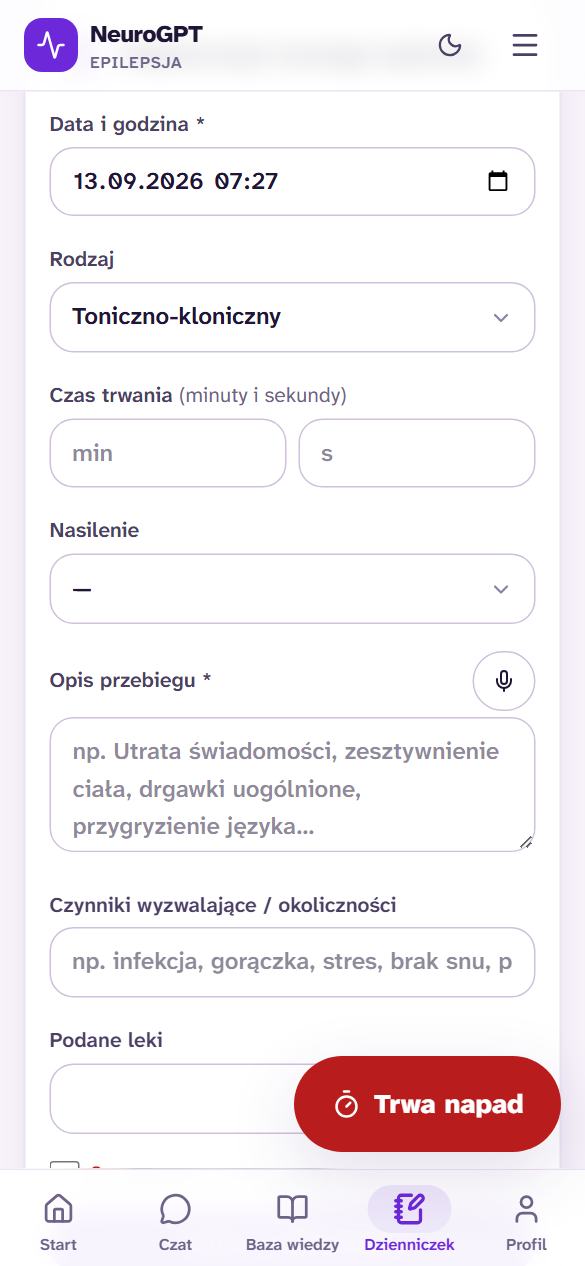 Wpis wypełniony automatycznie